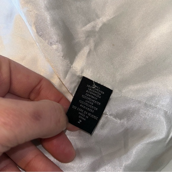 Torrid NWT! Ivory Georgt Cloud Dancer Cardigan Crepe Sleeve Blazer Size 2 - Picture 9 of 14